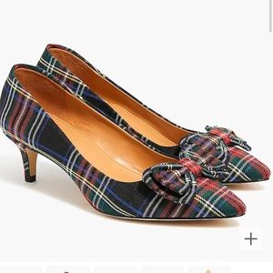 J CREW Esme Tartan Kitten Heels